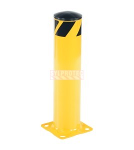 Vestil steel safety bollard, yellow - Height: 24 in , Diameter: 5-1/2 in