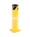 Bollard de protection en acier Vestil, jaune - Hauteur : 24 po , Diamètre : 5-1/2 po