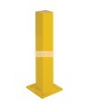 Bollard de protection robuste Kleton, tube carré de 4 po, jaune