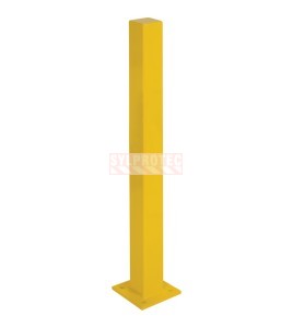 Kleton heavy-duty safety bollard, 4 in square tube, yellow