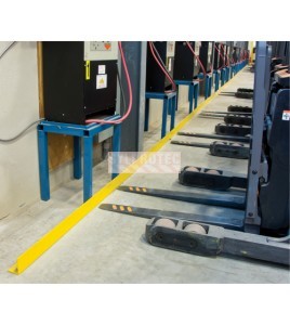 Kleton steel floor angle guard rail, safety yellow