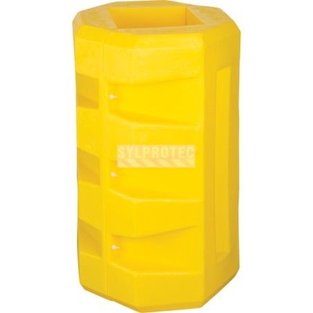 Protecteur de colonne en PEBDL Diversified Plastics, jaune