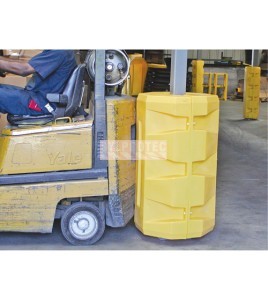 Protecteur de colonne en PEBDL Diversified Plastics, jaune