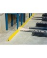 Kleton steel floor angle guard rail 120 in, safety yellow
