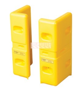 Eagle HDPE corner protector, yellow, pair