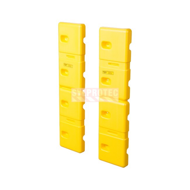 Eagle HDPE wall protector, yellow, pair