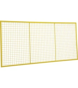 Panneau grillagé en acier Kleton 8 X 4 pi, jaune sécurité