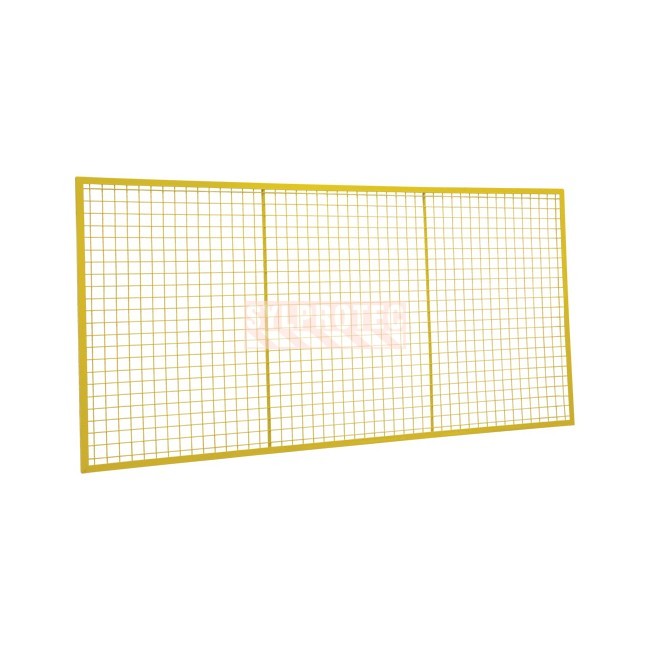 Panneau grillagé en acier Kleton 8 X 4 pi, jaune sécurité