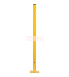 Kleton universal post for wire mesh panels, safety yellow
