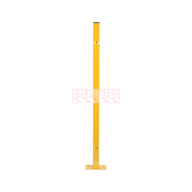 Kleton universal post for wire mesh panels, safety yellow