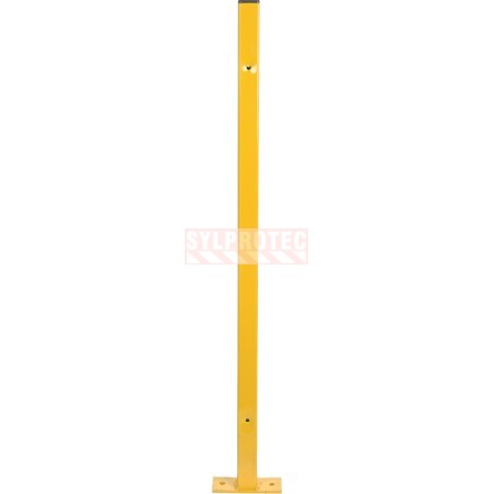 Poteau universel Kleton pour panneaux grillagés, jaune sécurité