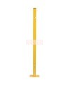 Kleton universal post for wire mesh panels, safety yellow