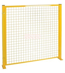 Kleton universal post for wire mesh panels, safety yellow