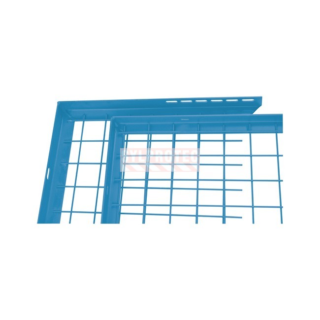 Kleton adjustable filler panel for wire mesh partition, blue