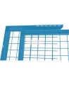 Kleton adjustable filler panel for wire mesh partition, blue