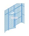 Kleton heavy-duty swing door for wire mesh partition, 4 X 7 ft, blue