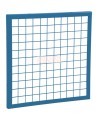 Porte battante robuste Kleton pour cloison grillagée, 4 X 7 pi, bleu