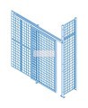 Support mural Kleton pour poteau de cloison grillagée, bleu
