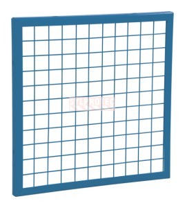Kleton wall bracket kit for wire mesh partition post, blue