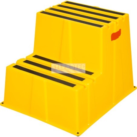 Kleton industrial step stool, 1 step, HDPE, yellow