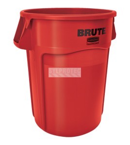 Contenant à déchets aéré Brute Rubbermaid 44 gal US, rouge