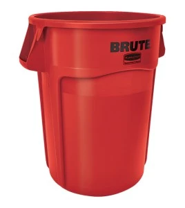 Rubbermaid Vented Brute waste container 44 US gal, red