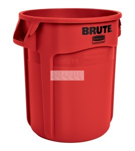 Contenant à déchets aéré Brute Rubbermaid 44 gal US, rouge