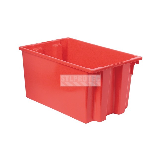 Bac empilable et emboîtable Quantum 23-1/2 X 15-1/2 X 12 po, rouge