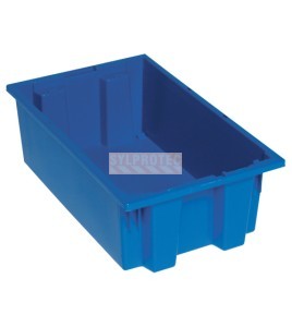 Bac empilable et emboîtable Quantum 23-1/2 X 15-1/2 X 12 po, rouge