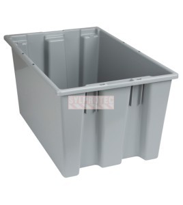 Bac empilable et emboîtable Quantum 23-1/2 X 15-1/2 X 12 po, rouge