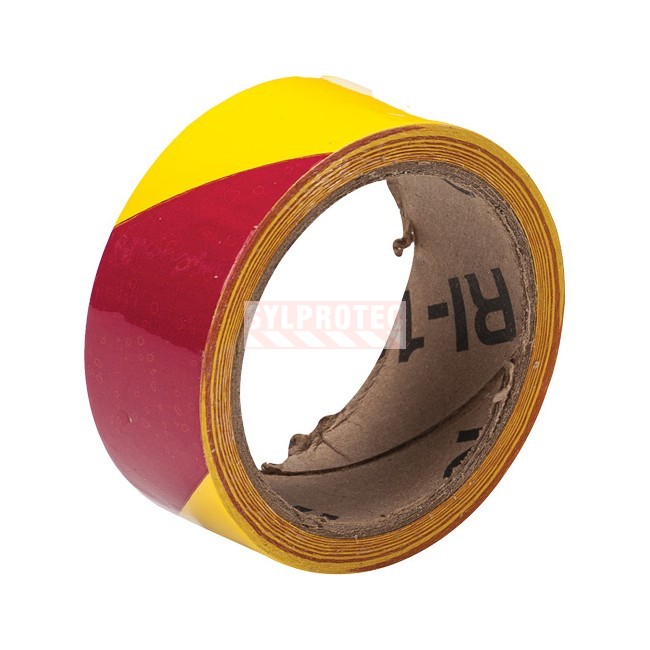 Ruban de marquage en vinyle laminé Brady, magenta et jaune, 54 pi