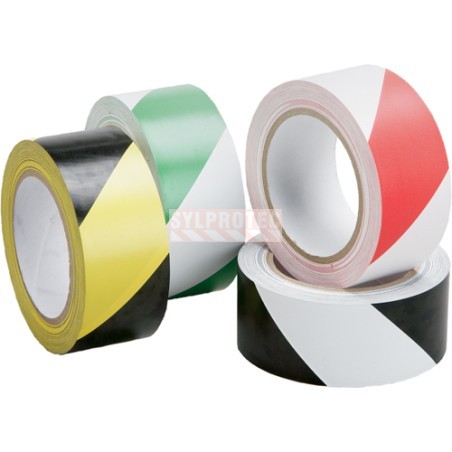 Incom laminated PVC hazard tape, black and yellow, 4 in X 108 ft