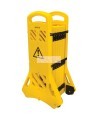 Barrière mobile portative Zenith, jaune, 40 po h X 13 pi