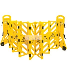 Zenith portable mobile barrier, yellow, 40 in H X 13 ft
