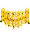 Barrière mobile portative Zenith, jaune, 40 po h X 13 pi