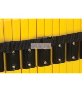 Barrière mobile portative Zenith, jaune, 40 po h X 13 pi
