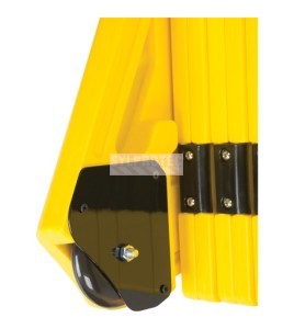 Barrière mobile portative Zenith, jaune, 40 po h X 13 pi