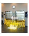 Barrière mobile portative Zenith, jaune, 40 po h X 13 pi