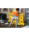 Barrière mobile portative Zenith, jaune, 40 po h X 13 pi