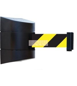 Unité murale TensaBarrier Tensator magnétique, ruban noir/jaune 15 pi