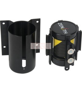 Zenith wall mount barrier with magnetic tape 7 ft, black finish