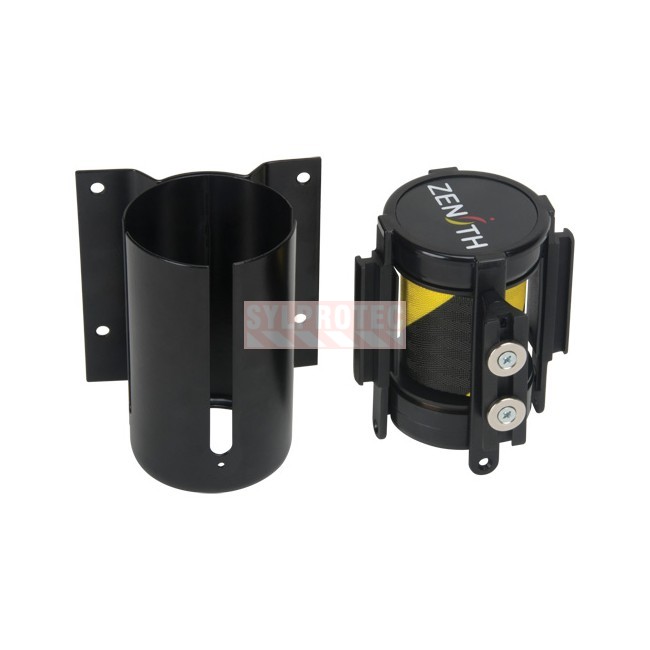Zenith wall mount barrier with magnetic tape 7 ft, black finish