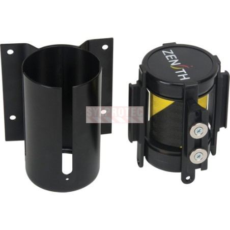 Zenith wall mount barrier with magnetic tape 7 ft, black finish