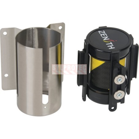 Barrière murale à ruban magnétique Zenith 7 pi, fini inox