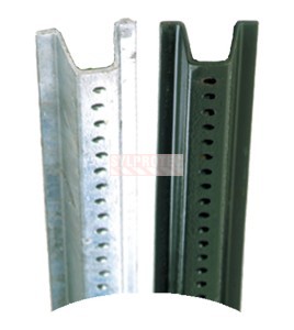 Poteau en U galvanisé Justrite Accuform pour panneau de signalisation, 8 pi
