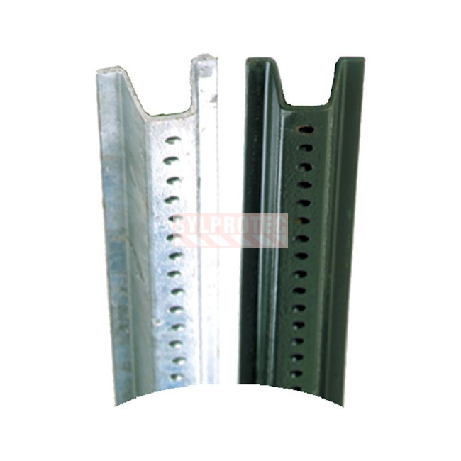 Poteau en U galvanisé Justrite Accuform pour panneau de signalisation, 8 pi