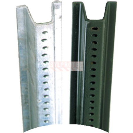 Poteau en U galvanisé Justrite Accuform pour panneau de signalisation, 8 pi