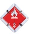 Placard TMD à 5 légendes interchangeables, aluminium, 13-3/4 po
