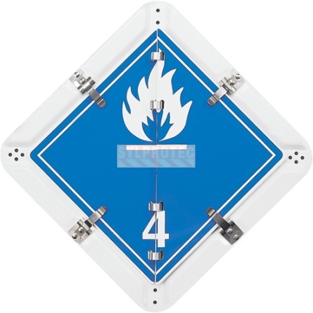 14-legend TDG flip chart placard, aluminum