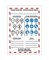 Justrite Accuform bilingual WHMIS label, vinyl, 5 X 3-1/2 in